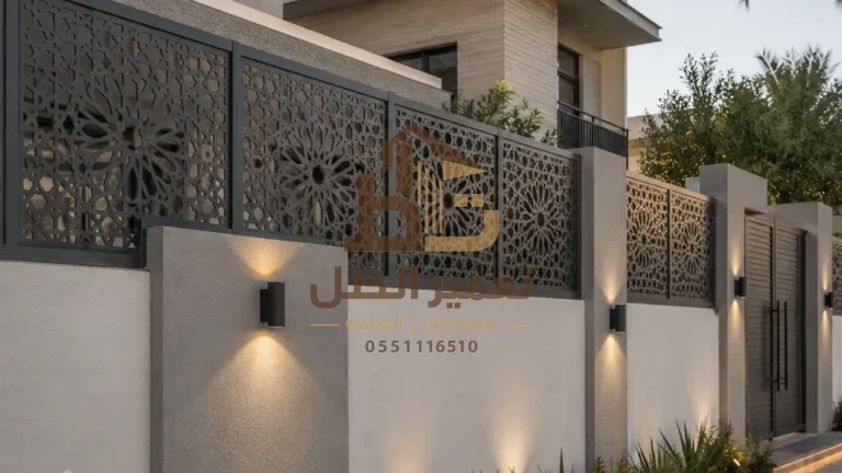 سواتر ليزر بتصاميم زخرفية متنوعة للواجهات والبوابات في جدة