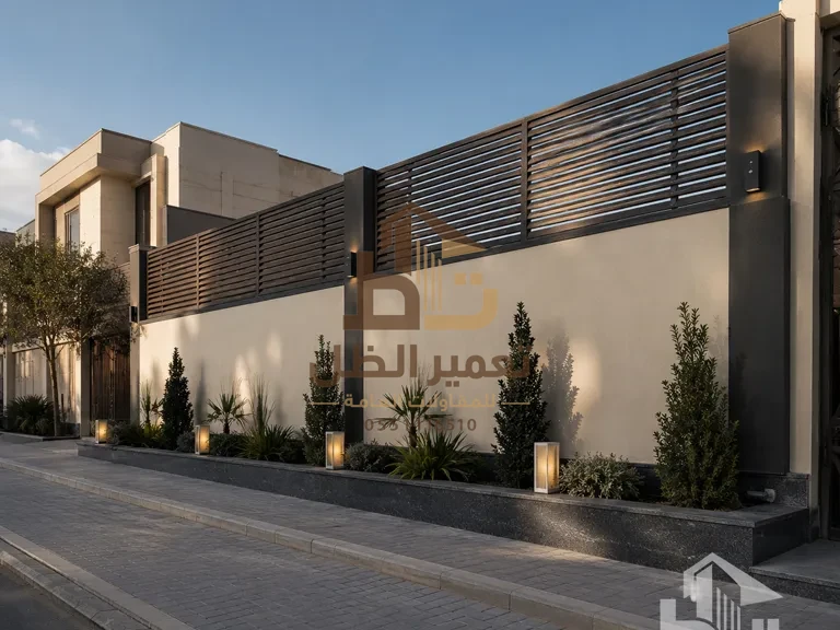 ساتر شرائح لوفر يحجب الرؤية عن مدخل ومواقف سيارات